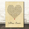Christie Yellow River Vintage Heart Song Lyric Wall Art Print