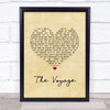 Christy Moore The Voyage Vintage Heart Song Lyric Wall Art Print