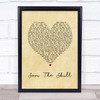 Alastair McDonald Sam The Skull Vintage Heart Song Lyric Wall Art Print