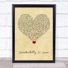 Counting Crows Accidentally In Love Vintage Heart Song Lyric Wall Art Print