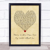 Daniel O'Donnell There's A Blue Moon Over My World Without You Vintage Heart Song Lyric Wall Art Print