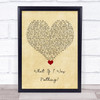 All That Remains What If I Was Nothing Vintage Heart Song Lyric Wall Art Print