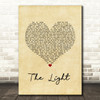 Disturbed The Light Vintage Heart Song Lyric Wall Art Print