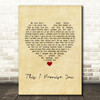 Donna taggart This I Promise You Vintage Heart Song Lyric Wall Art Print