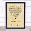 Doug Stone Made For Lovin' You Vintage Heart Song Lyric Wall Art Print