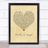 Elkie Brooks Pearls A Singer Vintage Heart Song Lyric Wall Art Print