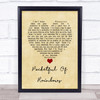 Elvis Presley Pocketful Of Rainbows Vintage Heart Song Lyric Wall Art Print