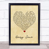 America Daisy Jane Vintage Heart Song Lyric Wall Art Print