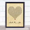 Everlast What It's Like Vintage Heart Song Lyric Wall Art Print