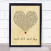 Florida Georgia Line Good Girl, Bad Boy Vintage Heart Song Lyric Wall Art Print