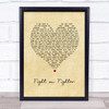 For King and Country Fight on Fighter Vintage Heart Song Lyric Wall Art Print