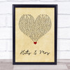 Frank Turner Hits & Mrs Vintage Heart Song Lyric Wall Art Print