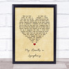 Gary Lewis & The Playboys My Heart's A Symphony Vintage Heart Song Lyric Wall Art Print
