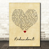 Green Day Redundant Vintage Heart Song Lyric Wall Art Print