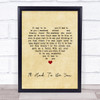 Harry Connick, Jr It Had To Be You (Big Band And Vocals) Vintage Heart Song Lyric Wall Art Print