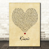 Harry Styles Kiwi Vintage Heart Song Lyric Wall Art Print