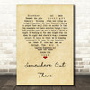 James Ingram Somewhere Out There Vintage Heart Song Lyric Wall Art Print