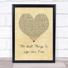 Janet Jackson The Best Things In Life Are Free Vintage Heart Song Lyric Wall Art Print