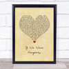 Jason Isbell and the 400 Unit If We Were Vampires Vintage Heart Song Lyric Wall Art Print