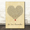 Jay Sean Do You Remember Vintage Heart Song Lyric Wall Art Print