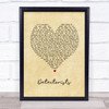 Johnny Flynn Detectorists Vintage Heart Song Lyric Wall Art Print