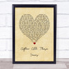 Journey After All These Years Vintage Heart Song Lyric Wall Art Print