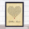 Kacey Musgraves Golden Hour Vintage Heart Song Lyric Wall Art Print