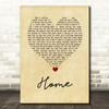 Lady Antebellum Home Vintage Heart Song Lyric Wall Art Print