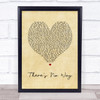Lauv There's No Way Vintage Heart Song Lyric Wall Art Print