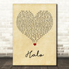 Liam Gallagher Halo Vintage Heart Song Lyric Wall Art Print