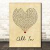 Lifehouse All In Vintage Heart Song Lyric Wall Art Print