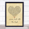 Linkin Park Leave Out All The Rest Vintage Heart Song Lyric Wall Art Print