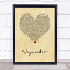 Michael W. Smith Waymaker Vintage Heart Song Lyric Wall Art Print