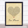 Backstreet Boys No Place Vintage Heart Song Lyric Wall Art Print