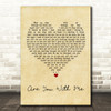 Nilu Are You With Me Vintage Heart Song Lyric Wall Art Print