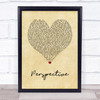 Bailey Bryan Perspective Vintage Heart Song Lyric Wall Art Print