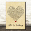 O-Town All Or Nothing Vintage Heart Song Lyric Wall Art Print