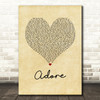 Prince Adore Vintage Heart Song Lyric Wall Art Print