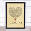 Richard Harris MacArthur Park Vintage Heart Song Lyric Wall Art Print