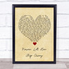 Andrew Gold Never Let Her Slip Away Vintage Heart Song Lyric Quote Music Print