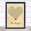 As It Is The Reaper Vintage Heart Song Lyric Quote Music Print