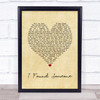 Cher I Found Someone Vintage Heart Song Lyric Quote Music Print