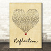 Christina Aguilera Reflection Vintage Heart Song Lyric Quote Music Print