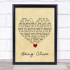 Company OBC Being Alive Vintage Heart Song Lyric Quote Music Print