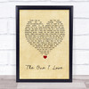 David Gray The One I Love Vintage Heart Song Lyric Quote Music Print