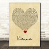 Declan J Donovan Vienna Vintage Heart Song Lyric Quote Music Print