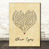 Elton John Blue Eyes Vintage Heart Song Lyric Quote Music Print