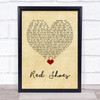 Elvis Costello (The Angels Wanna Wear My) Red Shoes Vintage Heart Song Lyric Quote Music Print