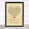 Eva Cassidy Somewhere over the rainbow Vintage Heart Song Lyric Quote Music Print