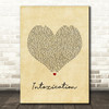 Gentleman Intoxication Vintage Heart Song Lyric Quote Music Print